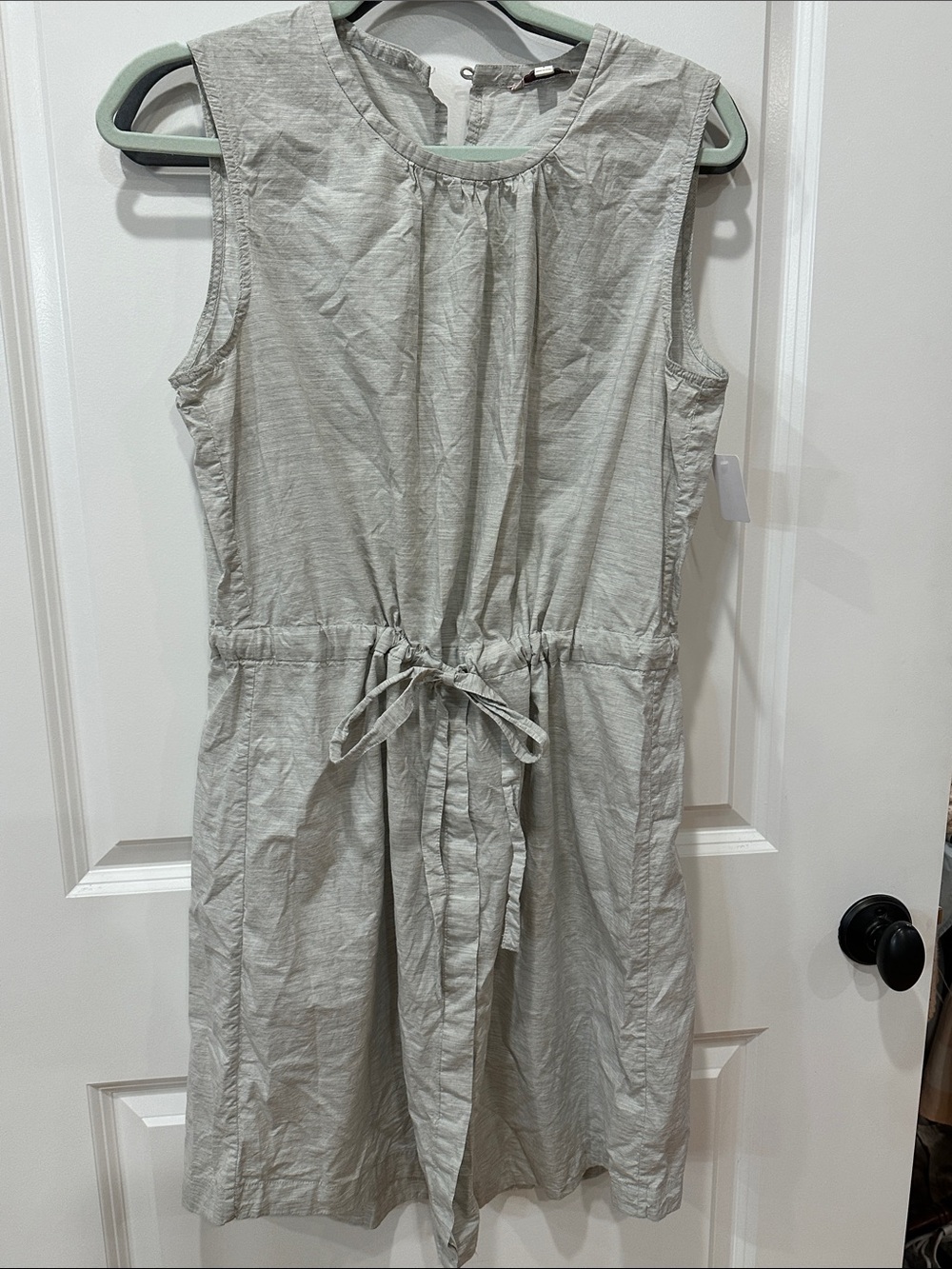 GAP Light Gray Sleeveless Drawstring Waist Dress